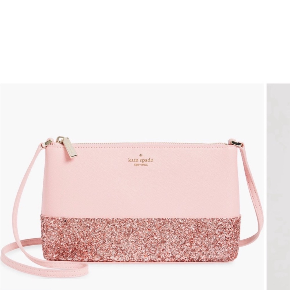 NWT Kate Spade Pink Glitter Crossbody Bag - Picture 2 of 6